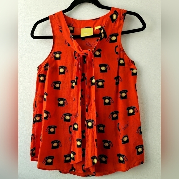 Anthropologie Maeve Téléphone Silk Top - Picture 6 of 7